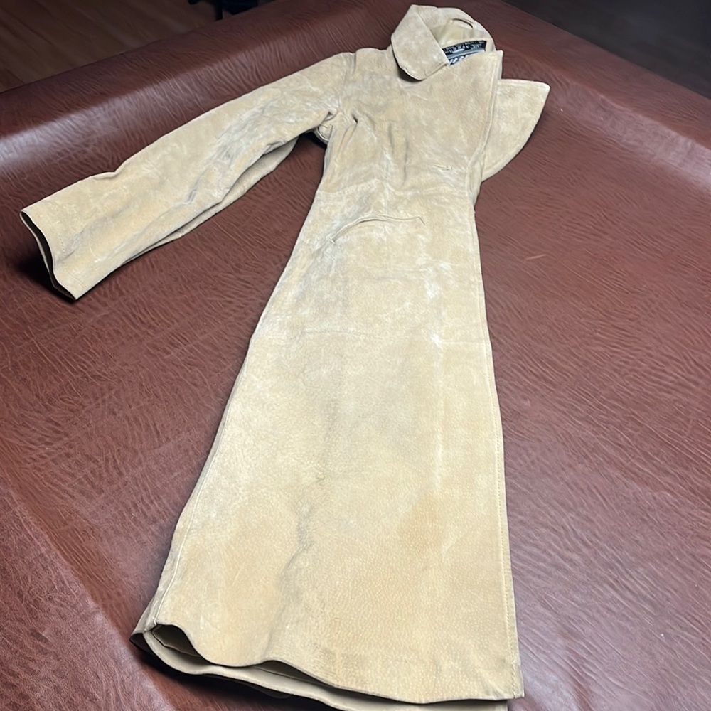Used long suede coat some wear please reference picture